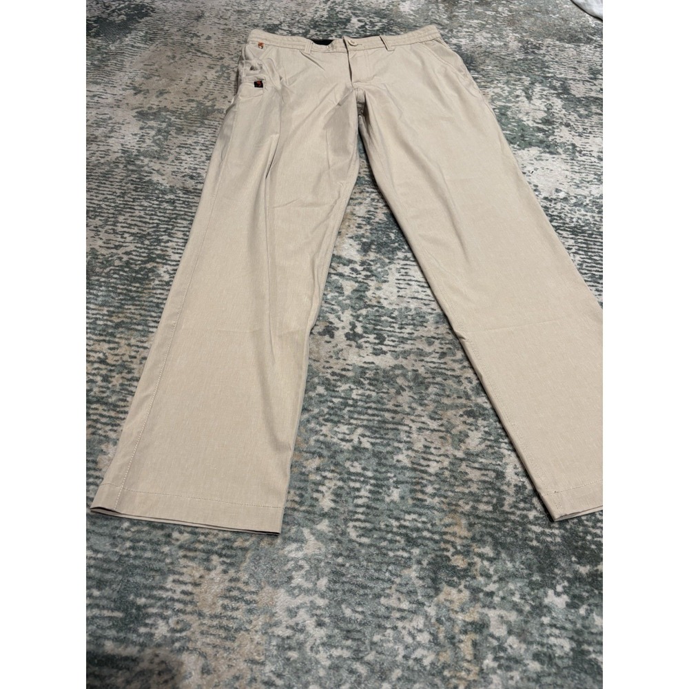 Salt Life Men's Khaki SLX Performance Expedition Fish/Utility Pants EUC 32x31